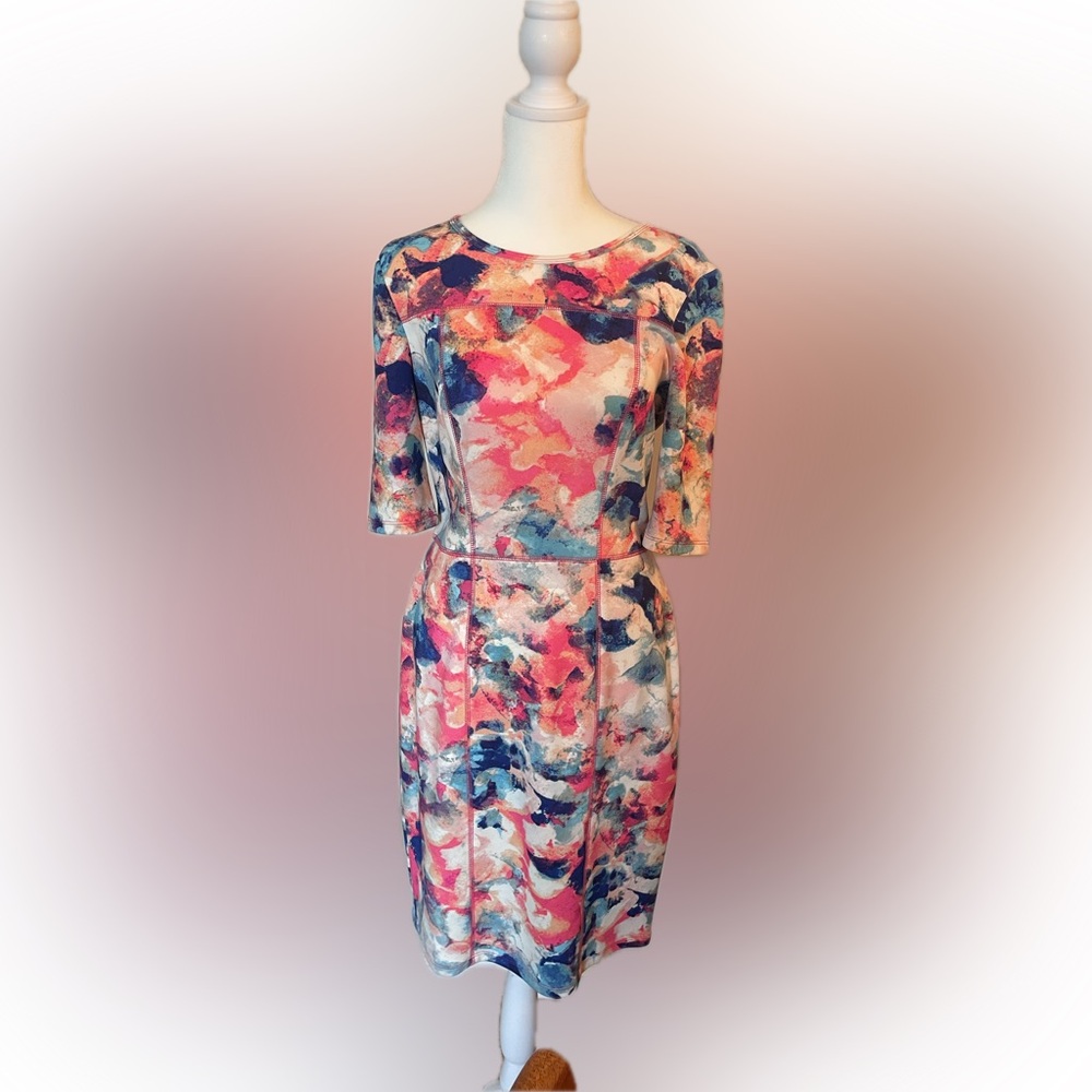 INC International Concepts Multicolor Long Sleeve Dress